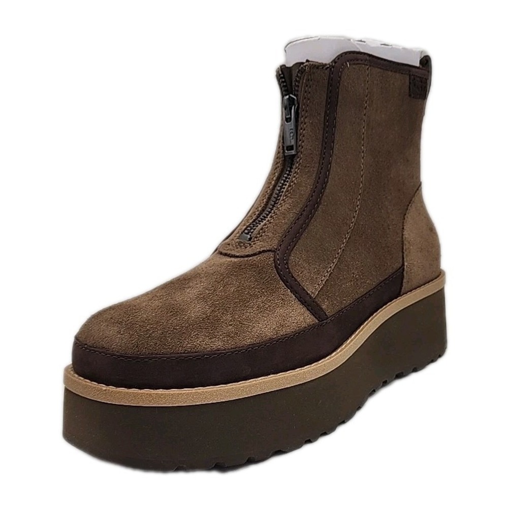 NIB UGG Cityfunc Zip Booties In Hickory Color Sz US Womens 10, EU 41